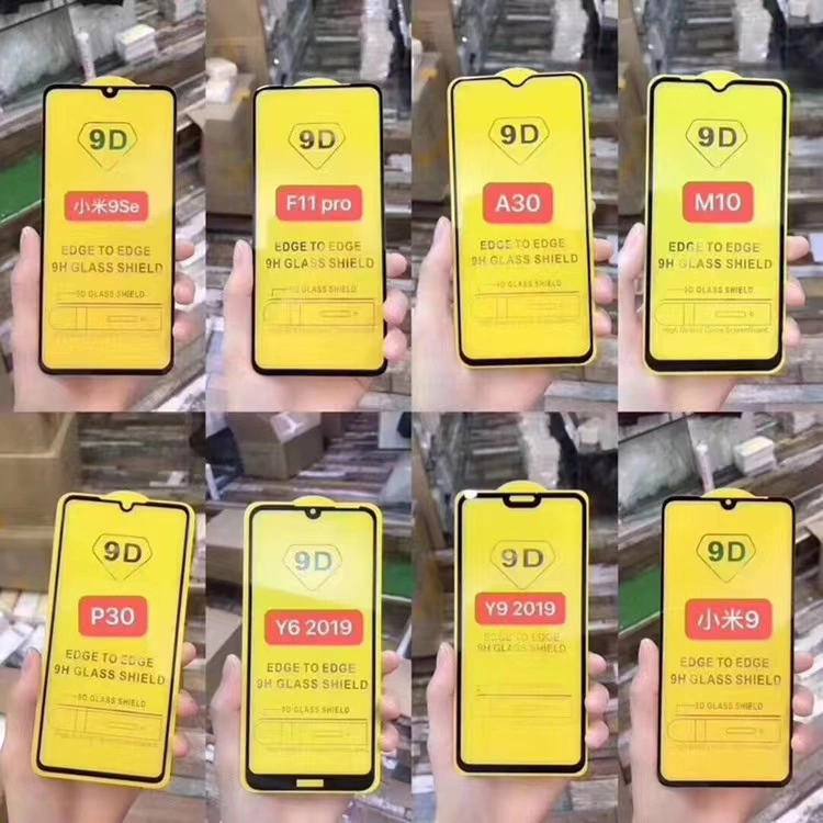 Factory Price Wholesale Good Quality Anti Shock 9d Tempered Glass Film Screen Protector for iPhone for Samsung Mobile Phone Accessories