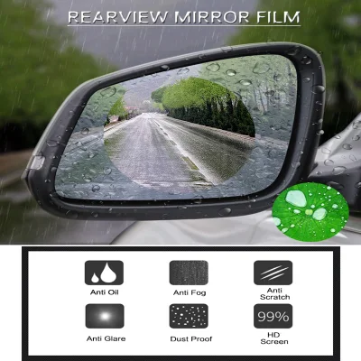 Película protectora del espejo del coche a prueba de lluvia, antiniebla, con revestimiento Nano para automóvil