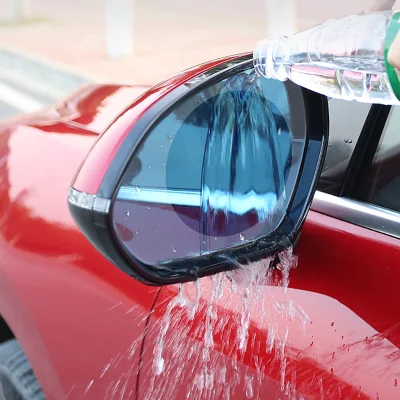 2 uds Nano revestimiento coche antiniebla impermeable espejo retrovisor ventana película protectora